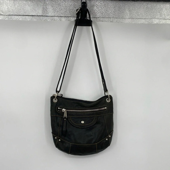 Fossil Long Live Vintage Sling Crossbody Bag Womens OS Brown Leather Pockets - Picture 2 of 15